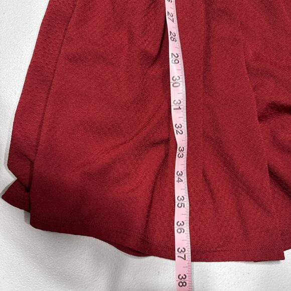 Lularoe Women's Dress Sz XS Fit & Flare Red Pleated Pockets Stylish Short Sleeve - Picture 12 of 12